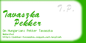 tavaszka pekker business card